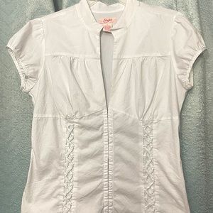 Candie’s v-neck blouse w/ faux lace up detail